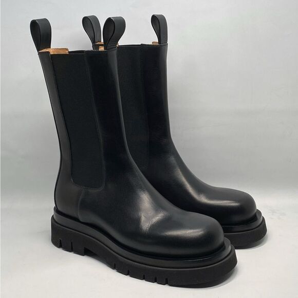 Bottega Veneta Lug Sole Leather Chelsea Boots size 38.5 - Picture 3 of 16